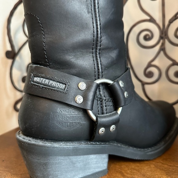 Harley-Davidson Black Leather Motorcycle Boots - Picture 5 of 7